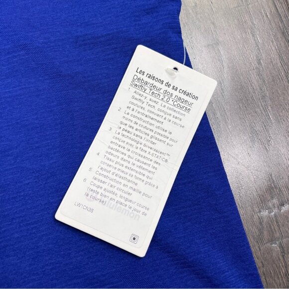 Lululemon NWT Swiftly Tech Racerback Tank Top 2.0 *Waist Length Larkspur - Picture 4 of 9